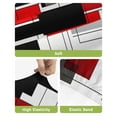 thumbnail image 4 of Red Grey Black Bar Stool Covers Set of 4, Irregular Modern Geometric Abstract Stretch Washable Bar Chair Covers with Backs, Removable Pub Counter Height Chair Cover for Kitchen Dining Room Cafe, 4 of 7