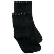 Wilson - Men's Cushioned Crew Socks, Black 6-Pack