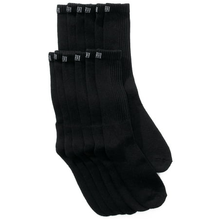 Wilson - Wilson - Men's Cushioned Crew Socks, Black 6-Pack - Walmart.com