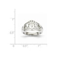 thumbnail image 2 of 14k White Gold Ladies Claddagh Ring, 2 of 2