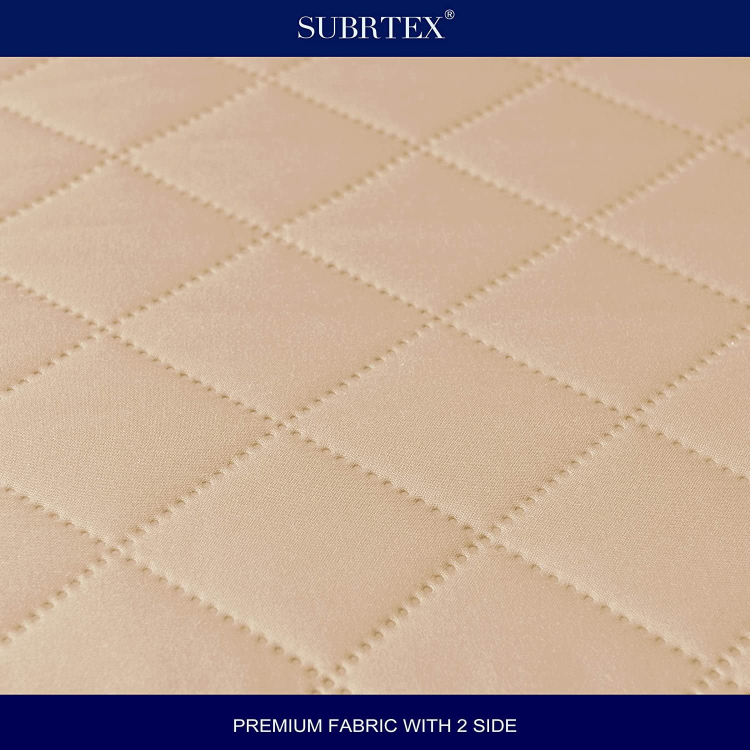 Subrtex Reversible Sofa Slipcover Quilted Couch Cover,XL Sofa,Sand