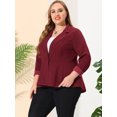 thumbnail image 3 of Blazer de talgrande pamujer con solacon muescas, dobladillo con volantes y péplum, paNavidad borgo5X, 3 of 5