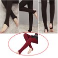 thumbnail image 4 of Qarigey Mallas térmicas para mujer, terciopelo elástico, grueso, suave, cómodo, ropa interior de invierno, calcetines, pantalones pitillo Prendas para la parte inferior del cuerpo Vino rojo, 4 of 6