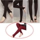 thumbnail image 2 of Qarigey Mallas térmicas para mujer, terciopelo elástico, grueso, suave, cómodo, ropa interior de invierno, calcetines, pantalones pitillo Prendas para la parte inferior del cuerpo Vino rojo, 2 of 6
