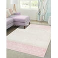 thumbnail image 3 of Unique Loom Tribal Trellis Collection Area Rug - Alami (2' x 3' Rectangle Ivory and Pink), 3 of 12