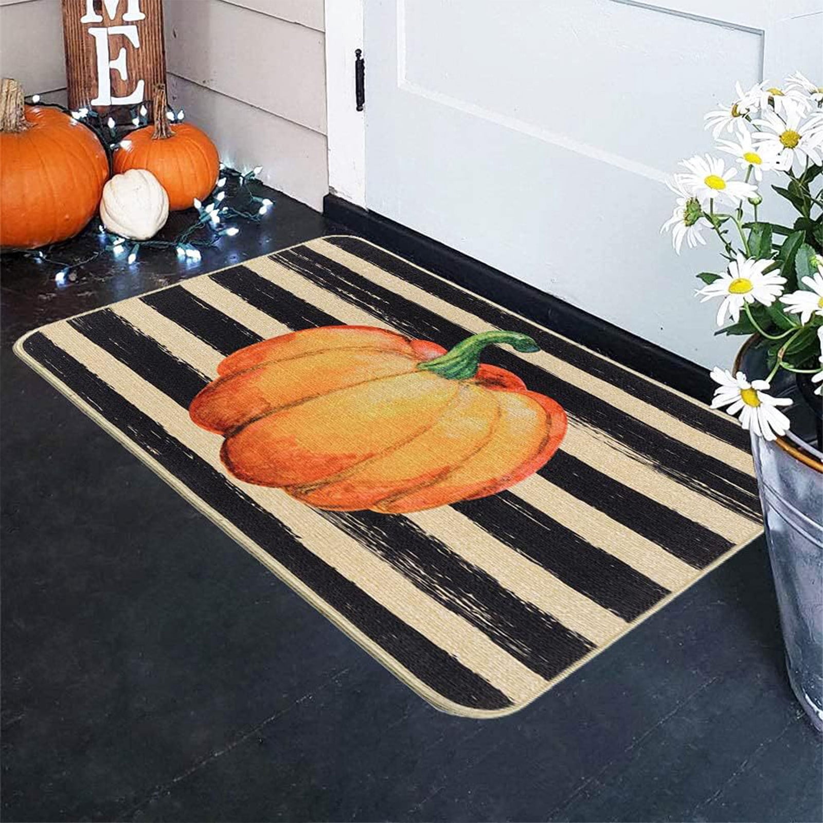Stijggn Halloween Area Rugs Halloween Decorations Gothic Halloween Thanksgiving Rug,Washable Non-Slip Goth Bath Mat for Living Room Bedroom Home Decor Nursery Holiday Decorative