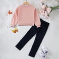 thumbnail image 3 of GYRATEDREAM Girls 2 Piece Outfits Long Sleeve Butterfly Printed Top and Pants Outfits Sportwear Sweatsuits Tracksuits, 3 of 8