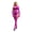 Pink, variant on Women's Fishnet Set Lace Pearl Bodystocking Stretchy Strapless Top & Tights Mesh Clubwear