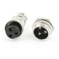 thumbnail image 2 of Unique Bargains 8Pcs 16mm Thread 3 Pins Male Female Panel Metal Aviation Plug Wire Connector, 2 of 2