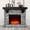 Gray, variant on 44 Inch Electric Fireplace Mantel - Faux Brick Gray with Adjustable Flame Settings