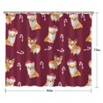 thumbnail image 5 of Christmas Corgi Shower Curtain 84"x72" ,Bathroom Decorative Shower Curtains Set with 12 Hooks,Modern Waterproof Washable Shower Curtain, 5 of 6