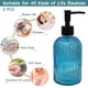 thumbnail image 4 of Set dispensador de jabón YYTSGG de vidrio azul, 400 ml, recargable (paquete de 2), 4 of 6