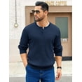 thumbnail image 2 of COOFANDY Men's Henley Sweater Crewneck Pullover Sweater Textured Long Sleeve Knitted Sweaters, 2 of 6
