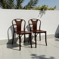 thumbnail image 4 of Ilios Innova | Set de 4 Sillas Bitsrot de Polipropileno Café, Diseño Minimalista con Acabado Textura Madera, Sillas Apilables para Comedor, Jardín, Restaurante o Cafetería, Resistentes y Ergonómicas, 4 of 9