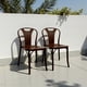 thumbnail image 4 of Ilios Innova | Set de 4 Sillas Bitsrot de Polipropileno Café, Diseño Minimalista con Acabado Textura Madera, Sillas Apilables para Comedor, Jardín, Restaurante o Cafetería, Resistentes y Ergonómicas, 4 of 9