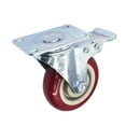 thumbnail image 6 of EPOTOOR 4 Pack Swivel Caster Wheels, 4 Inch Heavy Duty Industrial Casters with Brake No Noise Locking Casters for Industrial Furniture Work Bench Trolley Casters (Red), 6 of 7