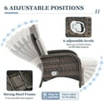 thumbnail image 5 of Gymojoy Patio Rattan Chaise Lounge Chair Outdoor Wicker Chaise Recliner with Side table, Adjustable Backrest and Cushion, 5 of 10