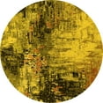 thumbnail image 1 of Ahgly Company Indoor Round Oriental Yellow Industrial Area Rugs, 3' Round, 1 of 4