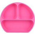 thumbnail image 1 of Toddler Divided Plate - Silicone Toddler Divided Plates Diy Complementary Food Placemat Suction Cup For Baby Kids(Pink), 1 of 5