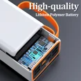 thumbnail image 4 of Misty 70000mAh Solar Power Bank Fast Charger Large Capacity Portable Mobile External Battery White, 4 of 6