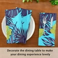thumbnail image 6 of GZHJMY Set of 1 Beautiful Tropical Plants Palm Leaves Flowers Satin Napkin Square 20 Inches Table Napkins Soft Smooth Decorative Napkins for Wedding Banquet Party Decoration, 6 of 6