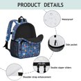 thumbnail image 4 of Police and Fire Red Pattern Backpack for School, Cute School Bag with Adjustable Shoulder Straps and Padded Back, 15"x11.42"x5.5", 4 of 5