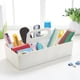 thumbnail image 3 of Caja de almacenamiento con múltiples compartimentos, cesta apilable, organizador para el hogar blanco, 3 of 9
