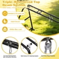 thumbnail image 2 of Yacona Swing Sets for Backyard, with Platform & Belt Swing, Playground Sets for Backyards, Outdoor Swingset for Kids, Black, 2 of 7