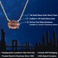 thumbnail image 2 of Gem Stone King 14K Yellow Gold Red Tiger Eye Pendant Necklace for Women | 1.50 Cttw | Gemstone Birthstone | Oval 9X7MM | With 18 inch Chain, 2 of 6