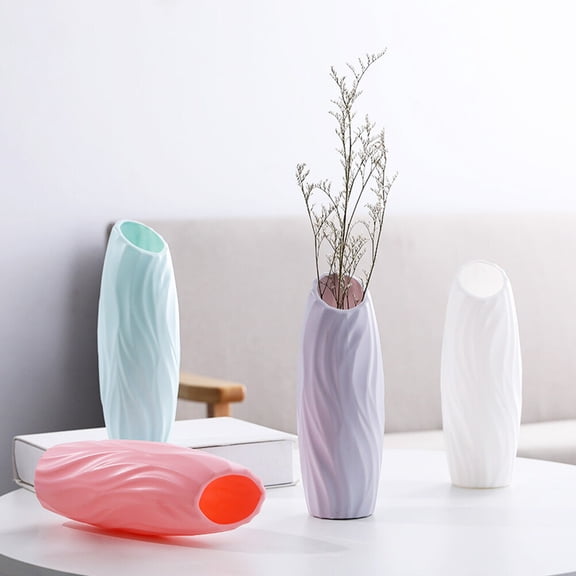 Phenofice Modern Decorative Plastic Vases for Flowers in Assorted Color Suitable for Home Use with PP Material