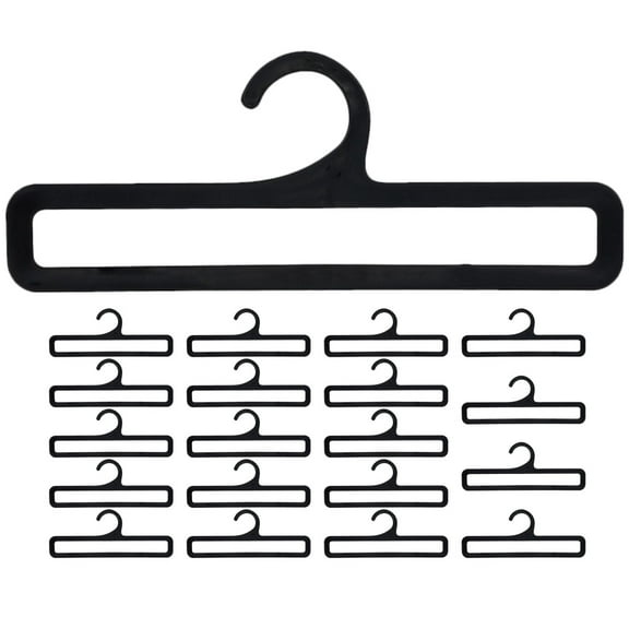 KALLORY Scarf Hanger Black 20Pcs 11x3in