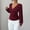 Red, variant on Blouses for Women Dressy Casual V Neck Pearl Embellished Long Sleeve Blouse, Solid Beaded Top, Elegant Casual Shirt Womens Blouses for Work