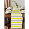 thumbnail image 4 of ERUNPONLY Yellow Grey Table Runner - 90 Inch Long Farmhouse Watercolor Modern Geometric Cotton and Linen Blended Dress Scarves Farmhouse Table Runner for Kitchen Dining, Coffee Table, 13"x90", 4 of 8