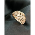 thumbnail image 2 of 1.01 Cts Round Baguette Cut Diamonds Multi-Row Engagement Band Ring In Hallmark 14K Rose Gold, 2 of 13