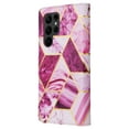 thumbnail image 3 of SaniMore for Samsung Galaxy S24 Ultra 2024 Case, PU Leather Luxury Marble Flip Cover with Detachable Wrist Strap Card Slot Kickstand Shockproof Magnetic Buckle Protective Shell for S24 UltraPurple, 3 of 8