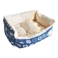 thumbnail image 3 of Cama para Gato cálida para invierno, salón suave y grueso con cojín extraíble, antideslizante, duradera, autocalentable, muebles para mascotas , azul, 3 of 10