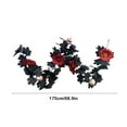thumbnail image 3 of Clearance!Halloween Garland with Pumpkin Sunflowers Fall Maple Leaves Decor 5.7 FT Black Autumn Halloween Decorations Indoor Outdoor Hanging Ornaments Garland for Mantle Table, 3 of 9