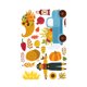 thumbnail image 1 of Bienvenido Acción de Gracias Pavo Etiqueta Calabaza Hoja de Arce Fruta Etiqueta Estática, 1 of 5