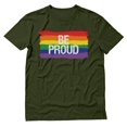 thumbnail image 1 of Tstars Men's LGBT Clothing Be Proud Gay Lesbian Rights Support Pride Parade Rainbow Flag Gay Gifts for Husband Gay Shirt for Him Shirts for Men T-Shirt, 1 of 8
