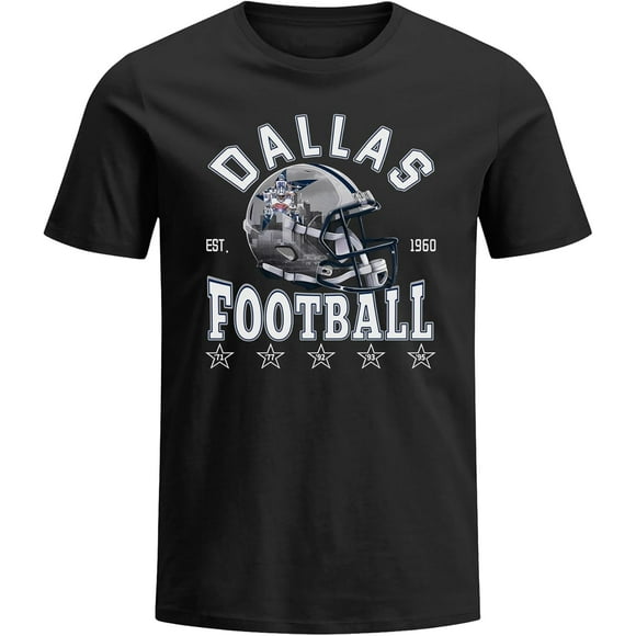 T-shirts de Football Dallas Cadeaux pour Hommes T-Shirt Fans Nouveauté Jour de Match Manches Courtes Vêtements pour Hommes