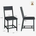 thumbnail image 7 of Gelloan Dining Chair Set of 2, Rustic Wood Chairs with Metal Steel Frame and Cushion Seat, Modern Farmhouse Chair for Kitchen, Bedroom, Living Room,Black, 7 of 7