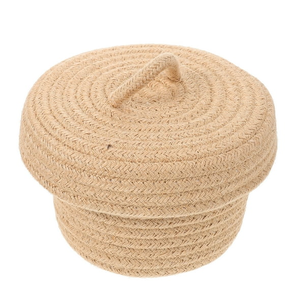HAMPPLIES Cesta De Almacenamiento Tejida En De Marrón Para Dormitorio