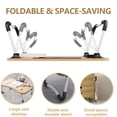 thumbnail image 3 of PHANCIR Foldable Lap Desk, 23.6 Inch Portable Wood Laptop Desk Table Workspace Office Organizer Bed Sofa Tray with Slots/Cup Holder/Drawer, Anti-Slip for Reading Writing Eating Watching, Blue, 3 of 4