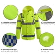 thumbnail image 5 of GOGO Hi Viz Safety Jacket, Heavy Duty Front Zipper Reflective Hoodie, Meets ANSI Standards-Yellow-2XL, 5 of 6