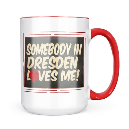 

Neonblond Somebody in Dresden Loves me Germany Mug gift for Coffee Tea lovers