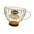 thumbnail image 4 of Soporte para cápsulas de café, taza para almacenar cápsulas de espresso, base de madera, alambre de hierro, cápsula de café Oro, 4 of 9
