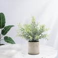 thumbnail image 3 of GROWTH TANK Mini Potted Plants Gray Pulp Pot Small Plastic Greenery Bonsai Artificial Potted Rosemary, 3 of 9