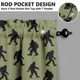 thumbnail image 5 of Funny Bigfoot Kitchen Curtains for Windows – Retro Forest Mountain Cabin Decor, Mythical Creature Window Drapes for Nature Lovers, Rustic Camping Themed Curtain Panels, 5 of 6