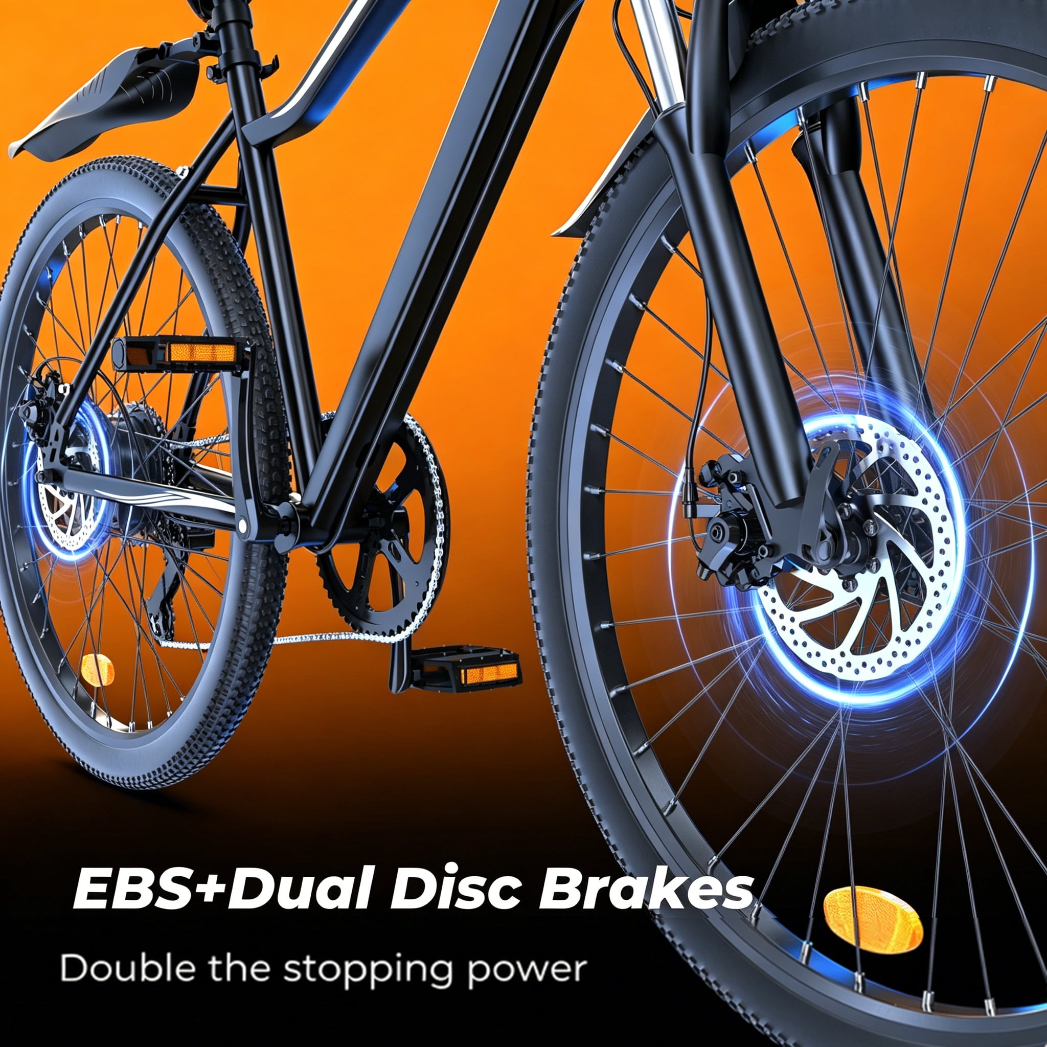 iScooter 750W Peak Electric Bicycles,26" Electric Bike for Adults with 15Ah Removable Battery,LCD,Suspension Fork,5 Riding Modes, Mountain Ebike