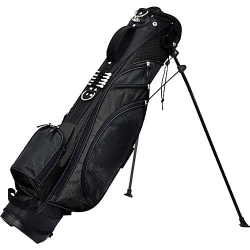 RJ Sports 6" Typhoon Mini Stand Golf Bag with 4 Easy Pockets Black